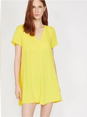 NWT Lulu’s Freestyle Mustard Yellow Shift Dress Extra Small Classic Summer Chic